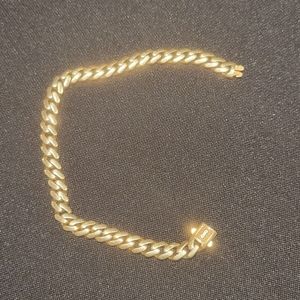 10k Monaco curb chain bracelet